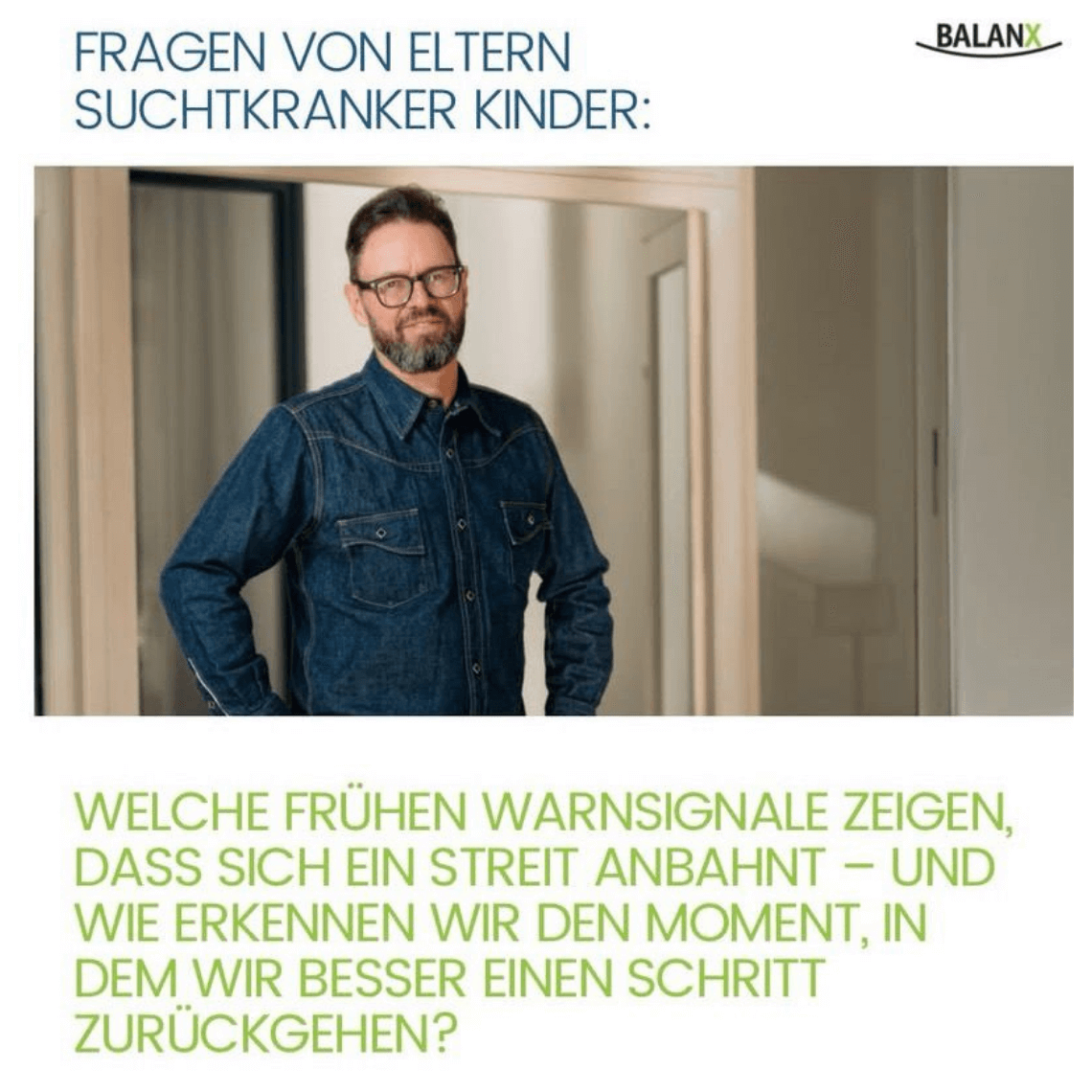 Portraitfoto von Andreas Eilsberger von Balanx Berlin, der Elternfragen zum Thema Deeskalation beantwortet.